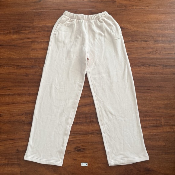 Skims Cotton Fleece Classic Straight Leg Pant Barely Pink Sz Small NWOT $88 - Picture 1 of 14
